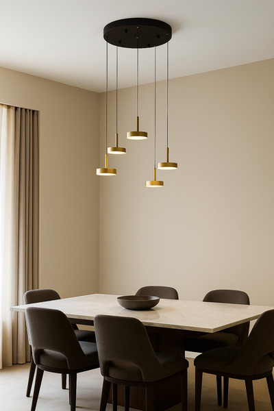 voxlamp lighting solutions Led Avize Sarkıt Orlando 6*Ø10 cm