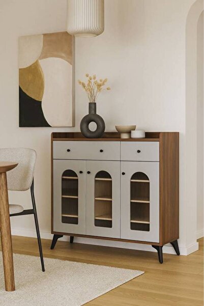 Al Saada Home خزانة أحذية متعددة الأغراض 100×35×95 - بني