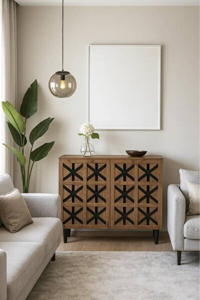 Al Saada Home Multi-purpose Shoe Cabinet 100×35×95 - Wood - Black