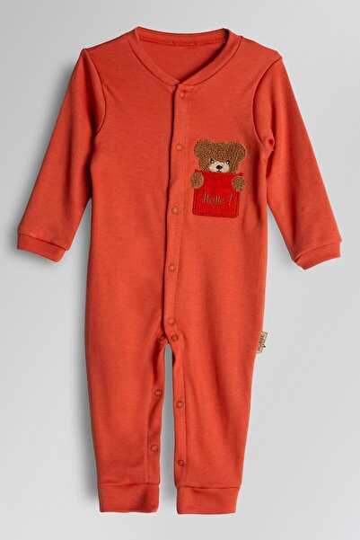 hobbebaby Teddy Bear Embroidered 3 - 24 Months Baby & Kids Cotton Jumpsuit Unisex