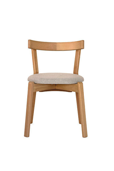 unboxdeco ARC Masif Kayın Ahşap Tasarım Sandalye Bej