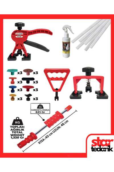 STAR PDR Kaporta Çektirme Göçük Düzeltici Boyasız Göçük Düzeltme Aparatı Seti