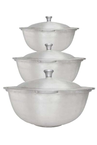 ELEGANT HOME طقم أواني 3 قدور طهي ألرز البخاري مقاس 5-8-12لتر