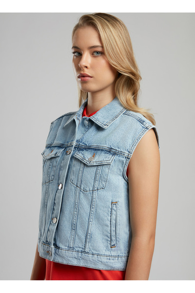 Lee Cooper Women's Vest 252 Lcf 135002 Zane Denim