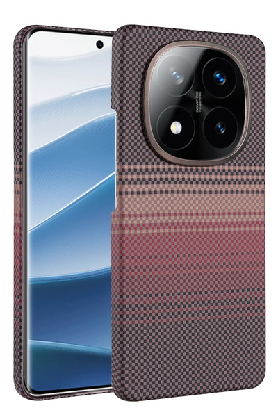 Nezih Case غطاء أنيق ولامع وصلب بتصميم ألياف الكربون متوافق مع ريدمي نوت 14 ب...