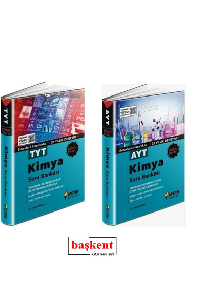 Aydın Yayınları 2024-2025 Yks Yks Seti Tyt Kimya Soru Ayt Kimya Soru Güncel B...