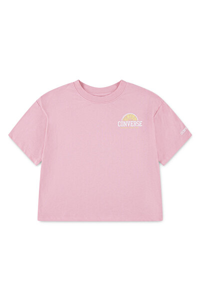 Converse Baskılı Pembe Kız Çocuk T-Shirt 4CG915-AJL-CNVG FRONT BACK FRUIT BO