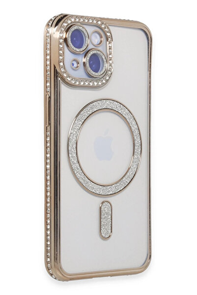 Hatreds iPhone 15 Uyumlu Simli Tasarım Magsafe Özellikli Kamera Lens Korumalı...