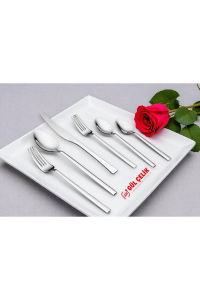 KAVEH Rose Steel 72 Piece Simple Cutlery Set for 12 Persons 18/0 Quality