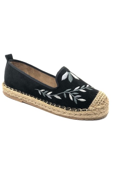 Generic Brand Feles Espadrile Ženske Baletanke Cipele CRNE