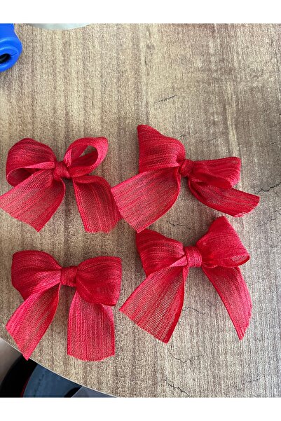 LAYLAEVENTS Keten Kurdele Hazır Fiyonk -30 Adet-kırmızı