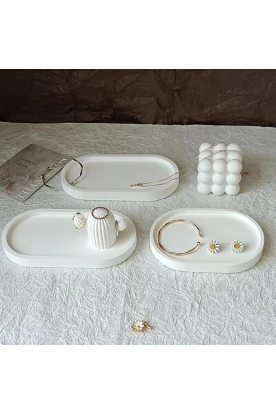 Zigzag Home Διακοσμητικός δίσκος 3 τεμαχίων σε σχήμα καγιάκ, δίσκος μεγέθη, μ...