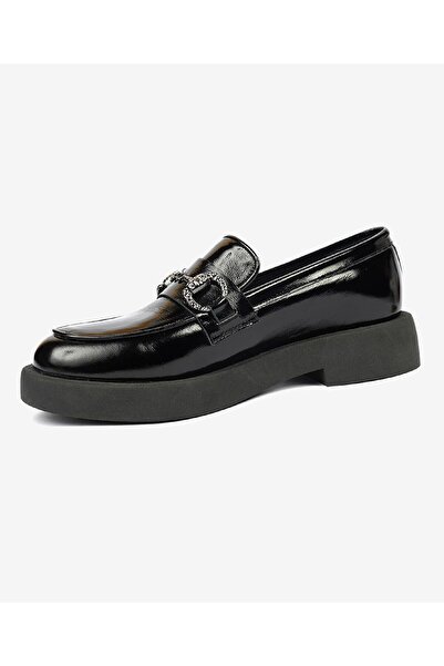 Greyder 72133 Zn Urban Deri Comfort Casual Oxford Kadın Ayakkabı SİYAH-RUGAN