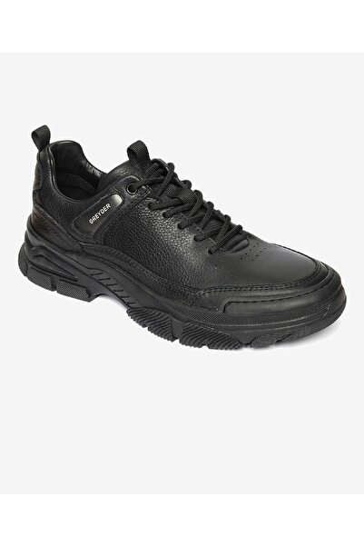 Greyder Erkek Siyah Hakiki Deri Sneaker Ayakkabı 4K1UA14994