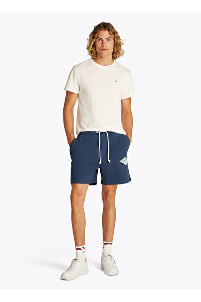 Tommy Jeans Koyu Lacivert Erkek Normal Bel Regular Fit Sweat Şort DM0DM20936C...