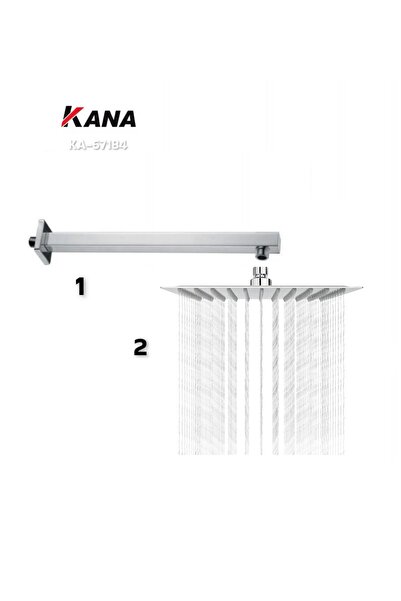 KANA Shawer headset with chrome wall pole