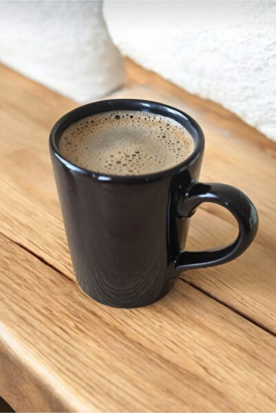 Osha Aksesuar Set of 4 Turkish Coffee Cups - Black Double Turkish Coffee Set