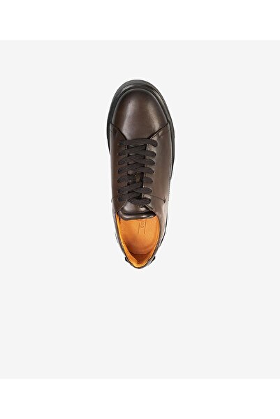 Greyder Erkek kahverengi Hakiki Deri Sneaker Ayakkabı 3K1SA75162