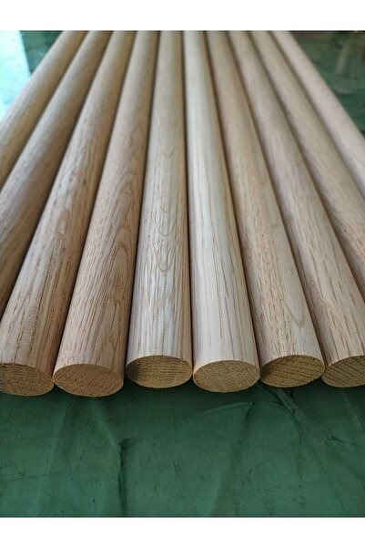 ncy Ahşap Meşe Çubuk Fırınlanmış Pürüzsüz 20 Mm 45 Cm 10 Adet