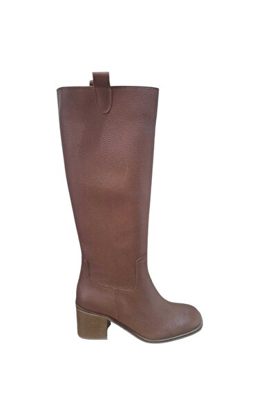 POTEEN Ptc Floral Kadın Floter Desen Topuklu Çizme