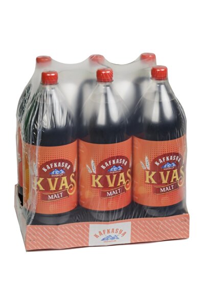 kafkasya meşrubatları Alkolsüz Gazlı MALT İçeceği - Doğal KVAS Gazozu - Натуральный Безалкогольный КВАС 2 Lt. x 6 Ad.