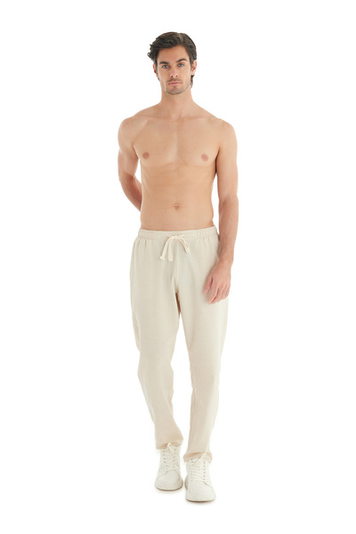 Blackspade Μπεζ ανδρικό παντελόνι πιτζάμας 40740