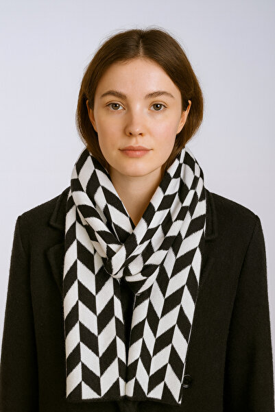 Sebir Moda Πλεκτό κασκόλ με σχέδια