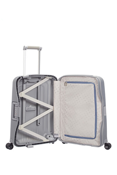 Samsonite Gri Çekçekli Sert Valiz S'CURE-SPINNER 55/20