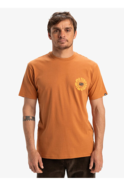 Quiksilver EQYZT08036 EVO ROADS END SS Kahve Bisiklet Yaka Oversized Baskılı ...