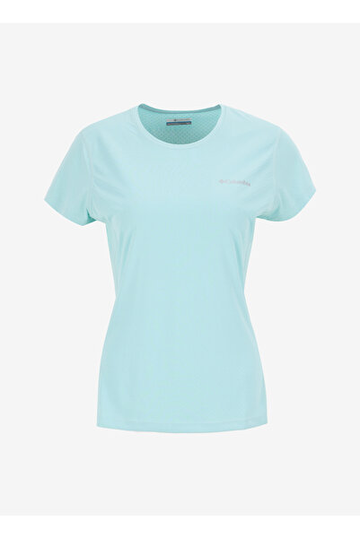 Columbia 2131721325AL8532 Τυρκουάζ με λαιμόκοψη σε σχήμα Ο, κανονικό απλό γυναικείο μπλουζάκι