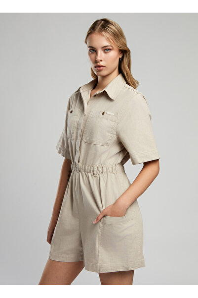 Lee Cooper Plain Beige Women's Jumpsuit 252 LCF 244002 BRISA BEIGE