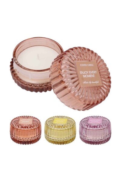 BOYNER EVDE Çok Renkli Mum Cam Kokulu Mum 250 gr 8x5,5cm