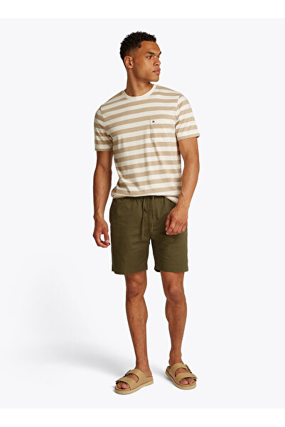 Tommy Hilfiger Ανδρικό T-shirt MW0MW37283 Μπεζ