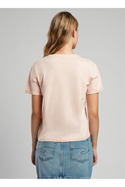 Lee Cooper Γυναικείο μπλουζάκι με λαιμόκοψη με στάμπα σε σκόνη 252 LCF 242013 COSEP PUDRA