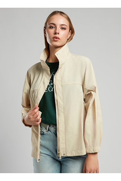 Lee Cooper Εκρού Γυναικείο Παλτό 252 LCF 232001 LINETTE ECRU