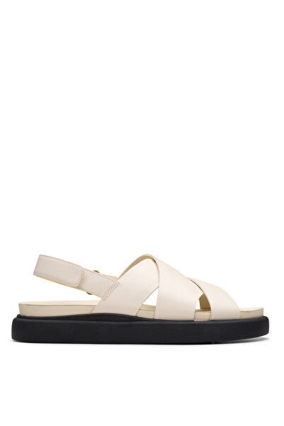 CLARKS Deri Beyaz Kadın Sandalet 26181257