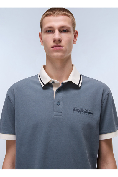 Napapijri NP0A4ID4G1Y1-E-ZERI SS Gri Relaxed Erkek T-Shirt