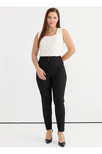 Selen Normal Bel Normal Siyah Kadın Pantolon 25YSL5395
