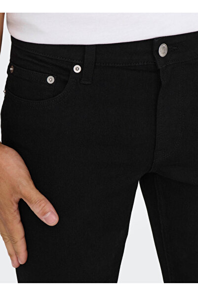 Only & Sons Normal Waist Narrow Black Men's Denim Pants Onsloom Slim 7899 Ey Box Jeans