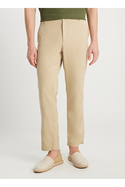 WRANGLER Erkek Yeşil Beli Lastikli Chino Pantolon Pantolon W2510347299-Lightgree