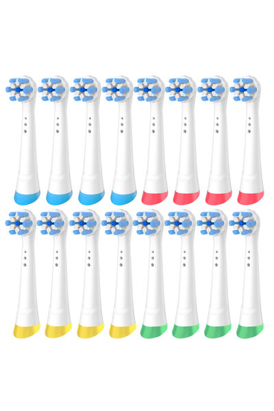 Choice11 رؤوس فرشاة أسنان بديلة بيضاء مكونة من 16 قطعة، متوافقة مع فرشاة الأس...