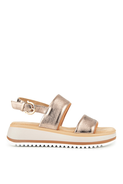 Hush Puppies Leather Rose Gold Women's Sandals Feliz