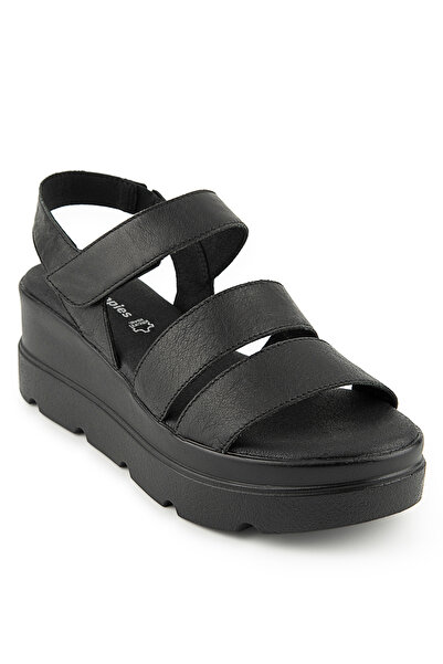 Hush Puppies Leather Black Women's Sandals Podporo