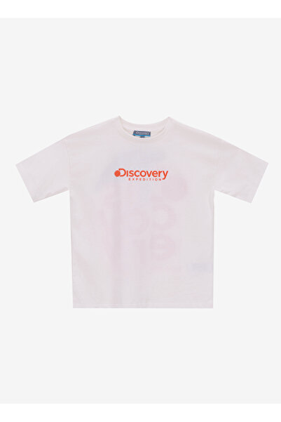 Discovery Expedition Baskılı Kırık Beyaz Erkek Çocuk T-Shirt D5SB-TST3250