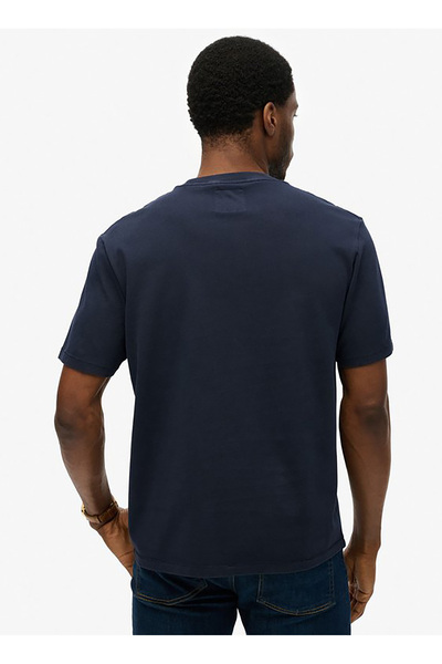 SUPERDRY Bisiklet Yaka Lacivert Erkek T-Shirt M1012176A-D9I_ATHLETIC ESS TEE