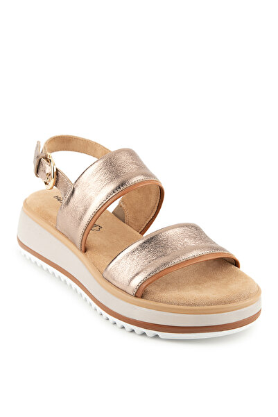 Hush Puppies Leather Rose Gold Women's Sandals Feliz