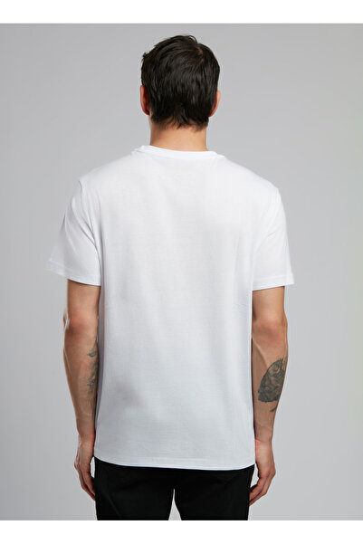 Lee Cooper Round Neck White Men's T-Shirt 252 Lcm 242022 Lev White