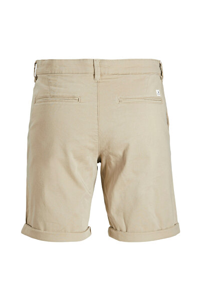 Jack & Jones Bej Erkek Normal Bel Normal Kalıp Chino Şort 12182549_JPSTDAVE CHINO SHORTS SRT