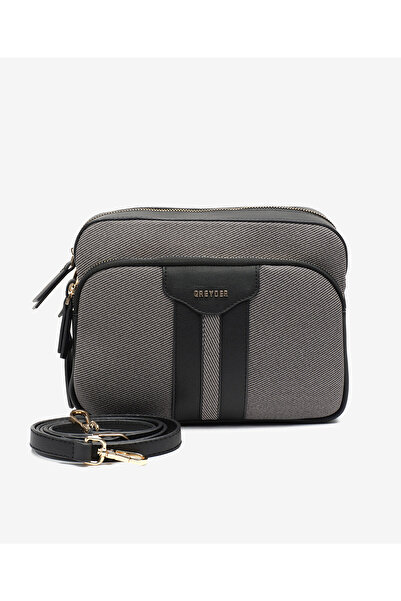 Greyder Kadın Siyah Gri Çapraz Çanta 5Y2CN69711