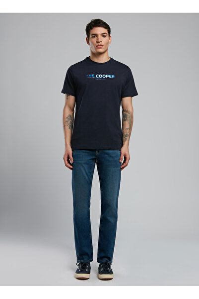 Lee Cooper Чорна чоловіча футболка з круглим коміром 252 LCM 242039 EMBER LACİVERT